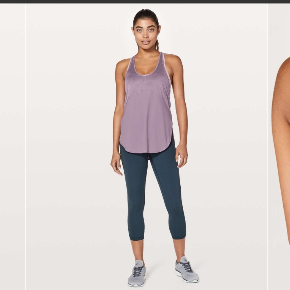 Lululemon Stylish Smoky Purple Sleeveless Top Tank Size 8